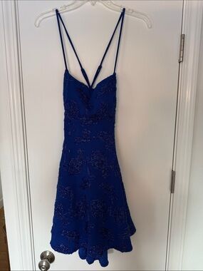 Emerald Sundae Royal Blue Mini Dress